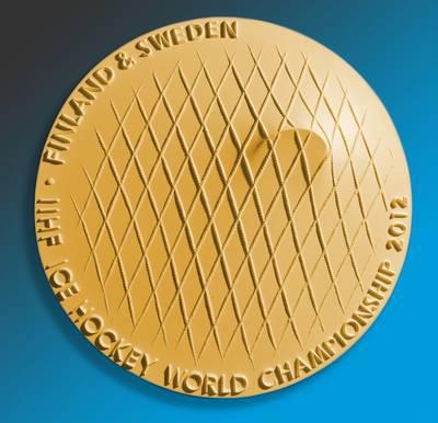 Photo hockey La médaille des champions du monde - Championnats du monde