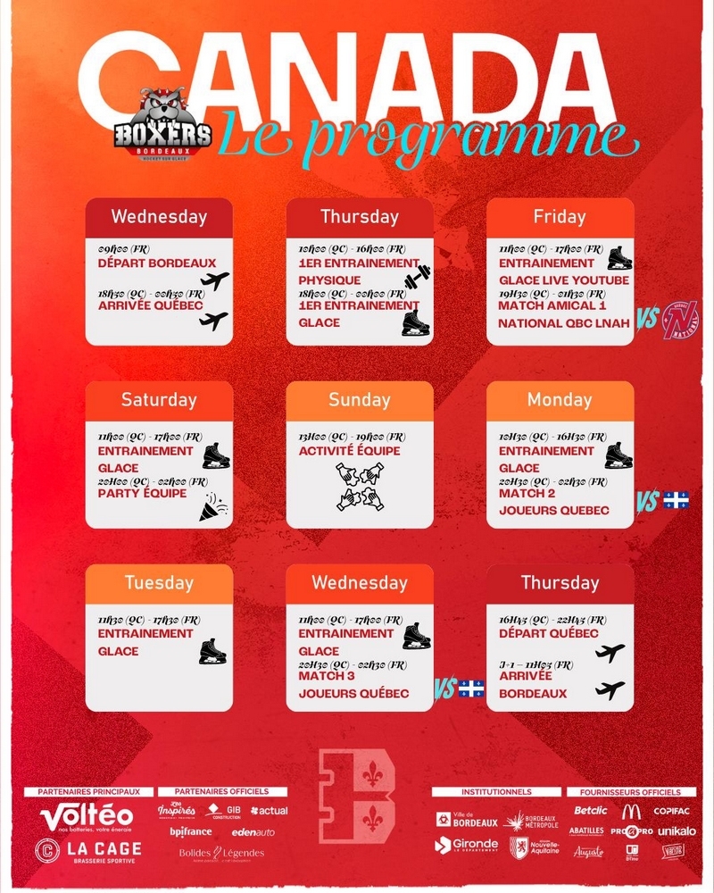 Photo hockey Les Boxers s’envolent pour le Quebec ! - Ligue Magnus