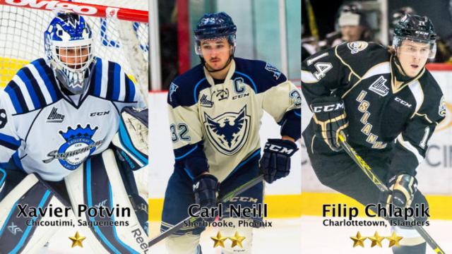 Photo hockey LHJMQ - Les trois étoiles de la semaine - LHJMQ - Ligue de Hockey Junior Majeur du Québec
