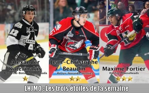 Photo hockey LHJMQ : Les trois étoiles de la semaine - LHJMQ - Ligue de Hockey Junior Majeur du Québec