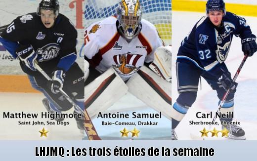 Photo hockey LHJMQ : Les trois étoiles de la semaine - LHJMQ - Ligue de Hockey Junior Majeur du Québec