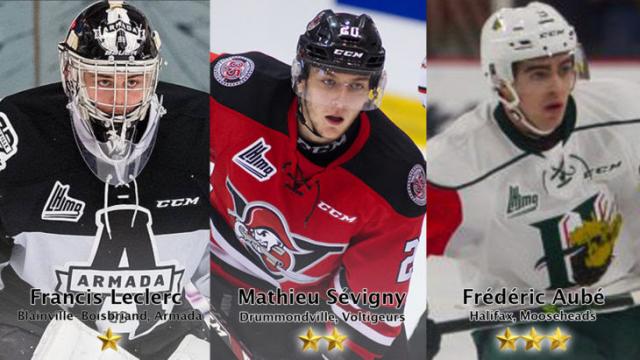Photo hockey LHJMQ - Les trois étoiles de la semaine - LHJMQ - Ligue de Hockey Junior Majeur du Québec