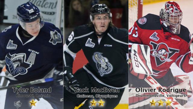 Photo hockey LHJMQ - Les trois étoiles de la semaine - LHJMQ - Ligue de Hockey Junior Majeur du Québec