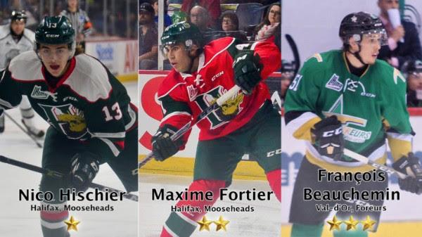 Photo hockey LHJMQ - Les trois étoiles de novembre  - LHJMQ - Ligue de Hockey Junior Majeur du Québec