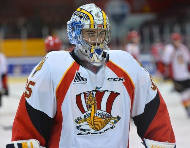 Photo hockey LHJMQ - Un gardien du Drakkar, au camp des Ducks - LHJMQ - Ligue de Hockey Junior Majeur du Québec