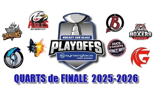 Photo hockey LM - Résultats 1/4 Play-offs - 13 & 14 Mars 2026 - Ligue Magnus