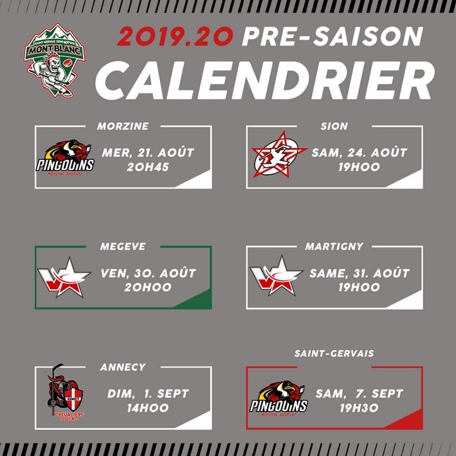 Photo hockey Mt Blanc : Programme des matchs amicaux  - Transferts Archives 2017 à 2023