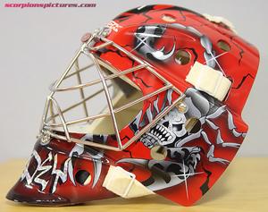 Photo hockey Mulhouse : Le casque de Martel en détail - Division 1 : Mulhouse (Les Scorpions)