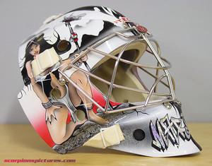 Photo hockey Mulhouse : Le casque de Martel en détail - Division 1 : Mulhouse (Les Scorpions)