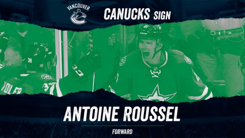 Photo hockey NHL : Roussel à Vancouver - NHL : National Hockey League - AHL
