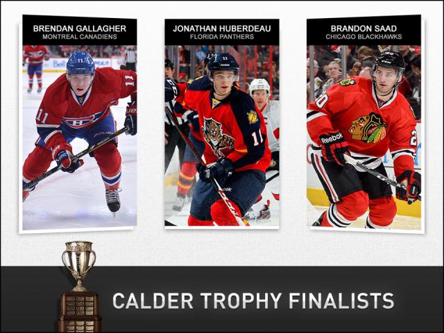 Photo hockey NHL Calder : Les trois lauréats - NHL : National Hockey League - AHL