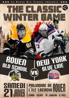 Photo hockey Rouen Old School contre la Blue Line - Hockey en France : Rouen II (Dragons Académie)
