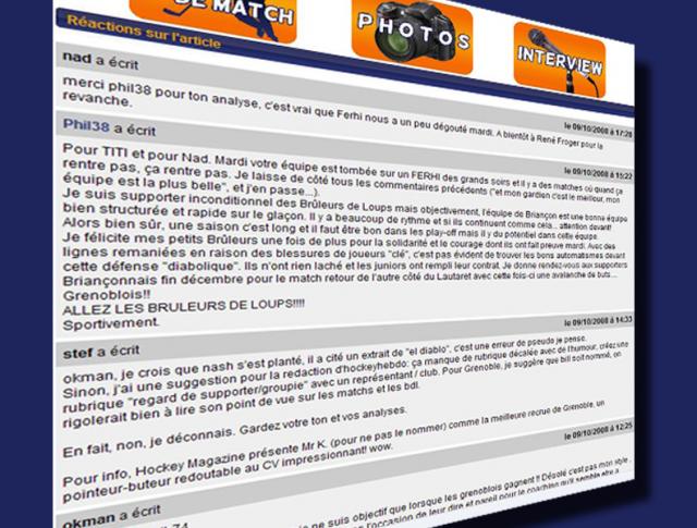 Photo hockey Sondage sur vos réactions - 