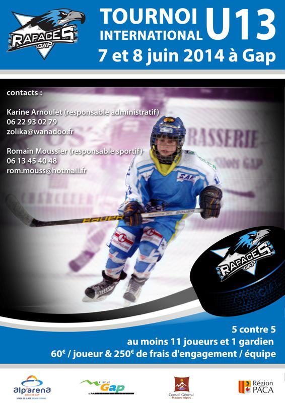 Photo hockey Tournoi U13 à Gap les 7 & 8 juin 2014  - Hockey Mineur : Gap  (Les Rapaces)