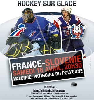 Photo hockey Valence, billeterie France - Slovénie  - Equipes de France