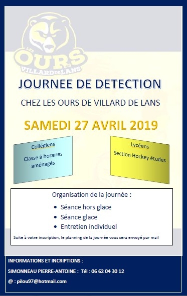 Photo hockey Villard de Lans - Journée de détection - Hockey Mineur : Villard-de-Lans (Les Ours)