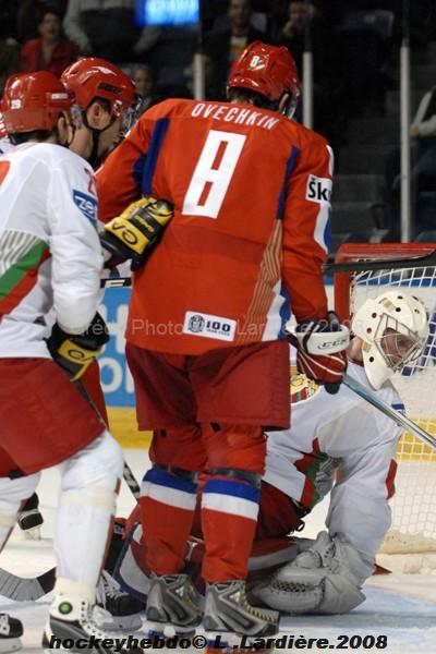 Photo hockey album Qualification  : J1 Russie / Biélorussie