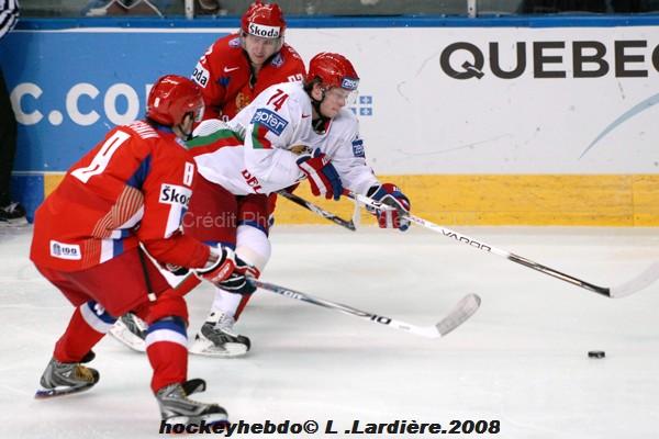 Photo hockey album Qualification  : J1 Russie / Biélorussie