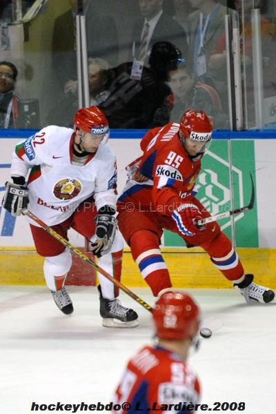 Photo hockey album Qualification  : J1 Russie / Biélorussie