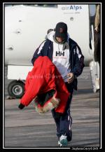 Photo hockey reportage Conti Cup : Arrivée des Foxes de Bolzano