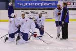 Photo hockey reportage les bleus s'échauffent!